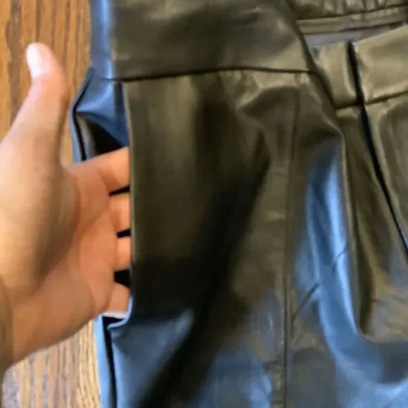 NEW ELOQUII Women's Black Faux‎ Leather Flare Leg Pants Sz 14 NWT - Picture 8 of 11